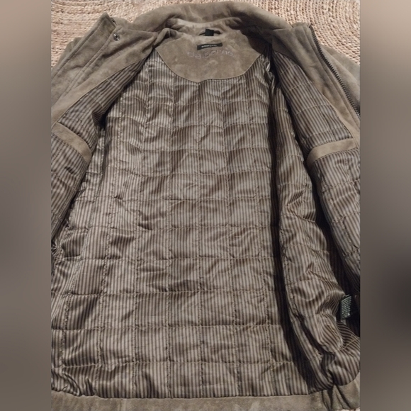 Gently worn mens suede finished brown to tan Claiborne jacket size large - Picture 2 of 7